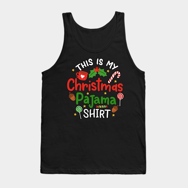 Christmas Pajama Christmas Party Tank Top by KAWAIITEE